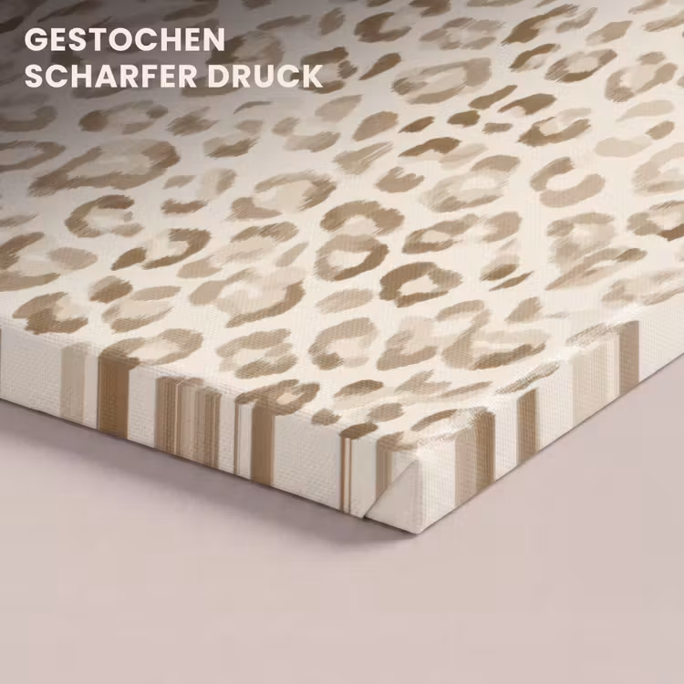 Luipaard - Klassiek - Beige canvas 2cm klein 34 -closeup_print_DE