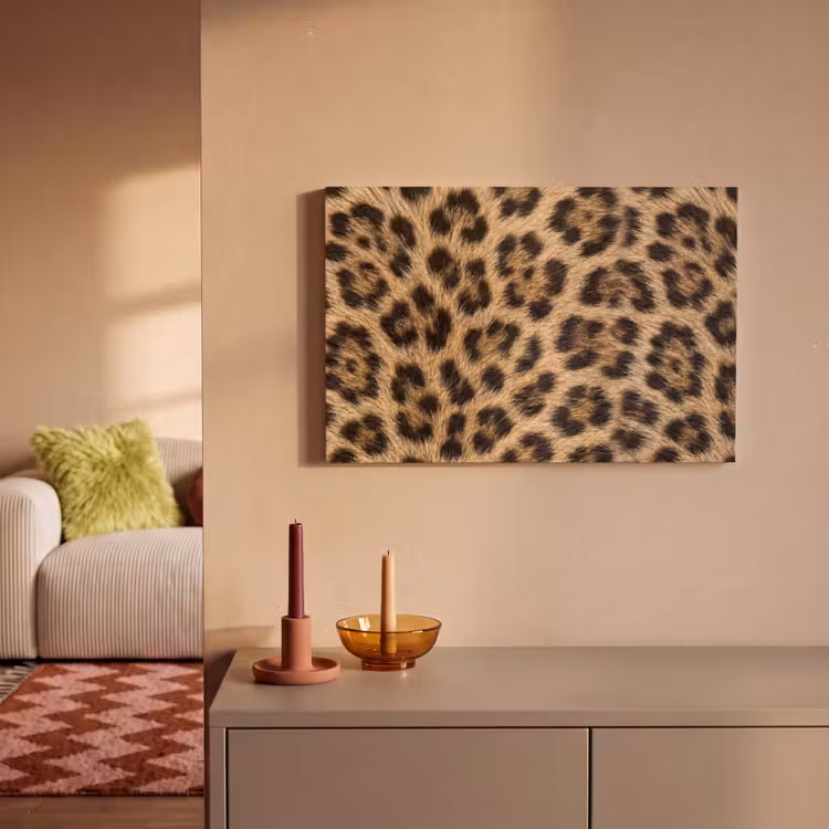 Luipaard - Vacht - Klassiek - Bruin canvas 2cm klein -sfeer1