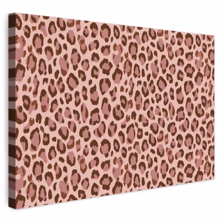 Luipaard - Patroon - Roze canvas 2cm klein 34 -3d