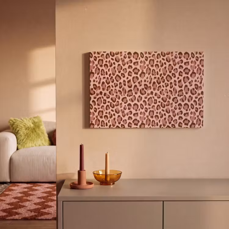 Luipaard - Patroon - Roze canvas 2cm klein 34 -sfeer1
