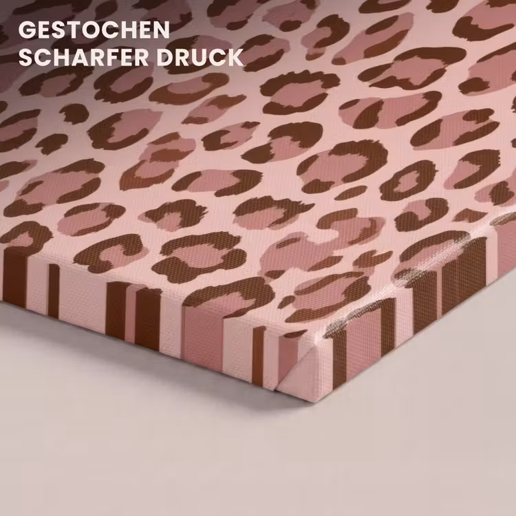 Luipaard - Patroon - Roze canvas 2cm klein 34 -closeup_print_DE