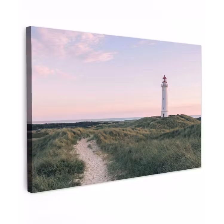 Vuurtoren - Duinlandschap - Zee canvas 2cm klein -z3d