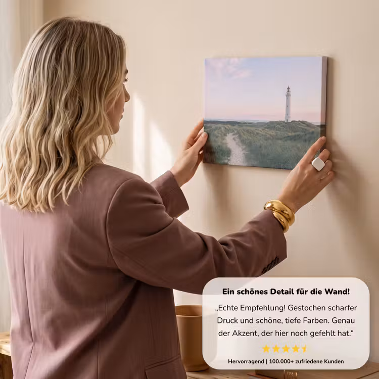 Vuurtoren - Duinlandschap - Zee canvas 2cm klein -sfeer3