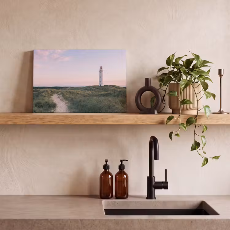 Vuurtoren - Duinlandschap - Zee canvas 2cm klein -sfeer6