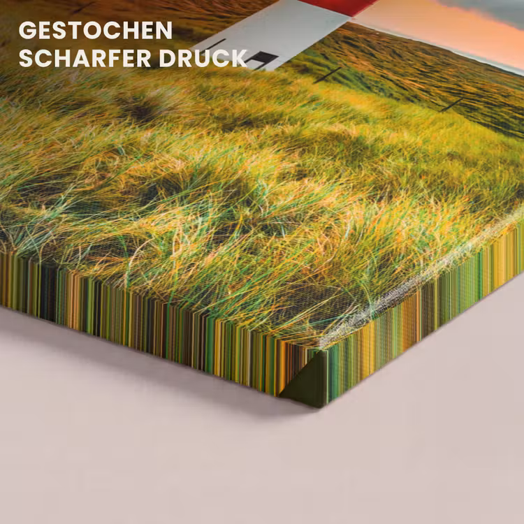 Vuurtoren - Natuur - Zon - Landschap - Gras - Strand - Zee canvas 2cm klein -closeup_print_DE