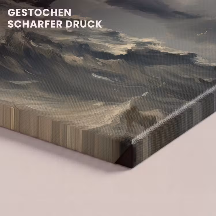 Vuurtoren - Golven - Storm canvas 2cm klein -uniquesellingpoint_afwerking-onlywow_DE