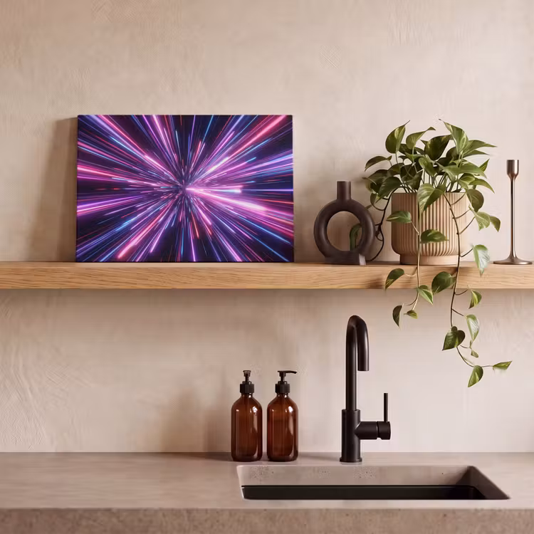 Lichtsnelheid - Ruimte - Roze - Paars canvas 2cm klein -closeup_print_DE