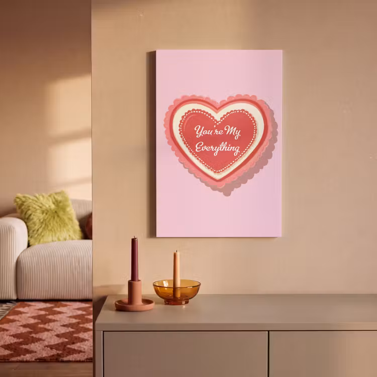 Liefde - Hart - Valentijn canvas 2cm klein -sfeer1