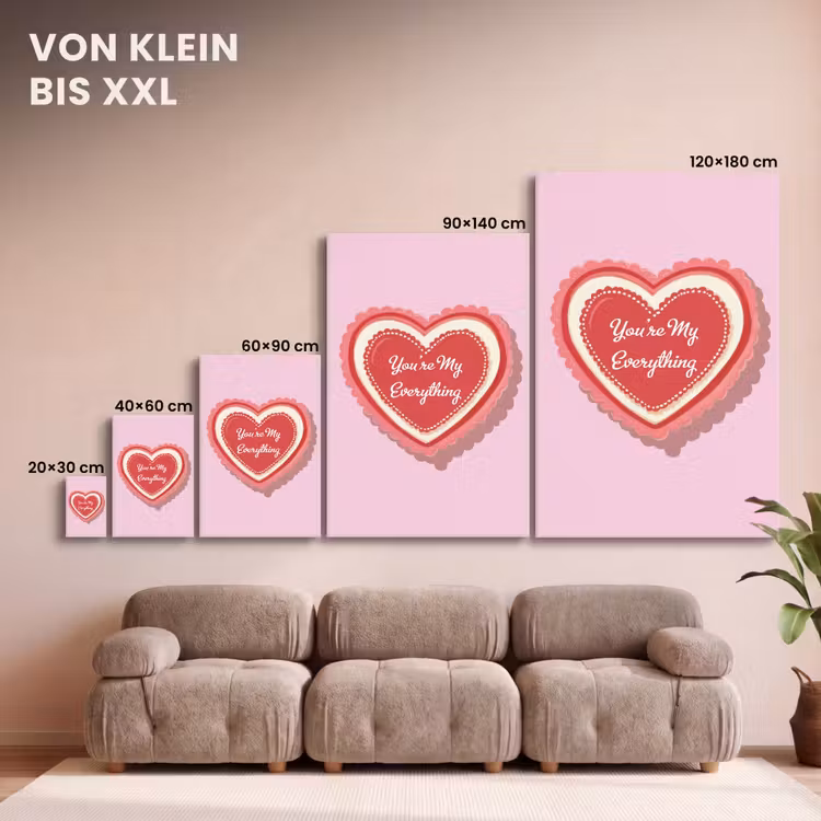 Liefde - Hart - Valentijn canvas 2cm klein -Xsfeer8_DE