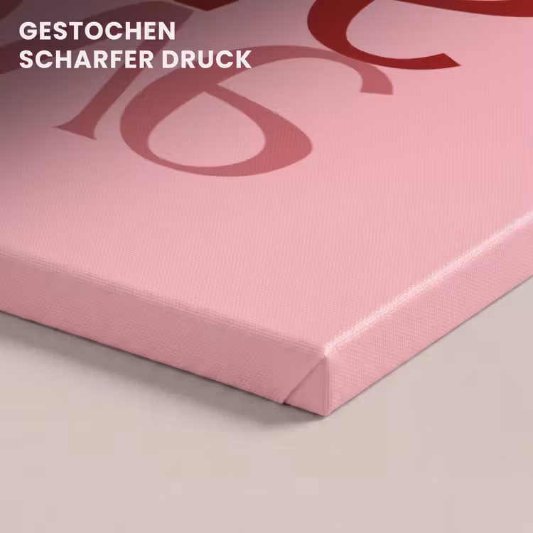Love - Roze - Spiegeling canvas 2cm klein -closeup_print_DE