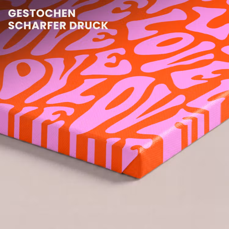 Love - Roze - Valentijn - Rood canvas 2cm klein 34 -closeup_print_DE