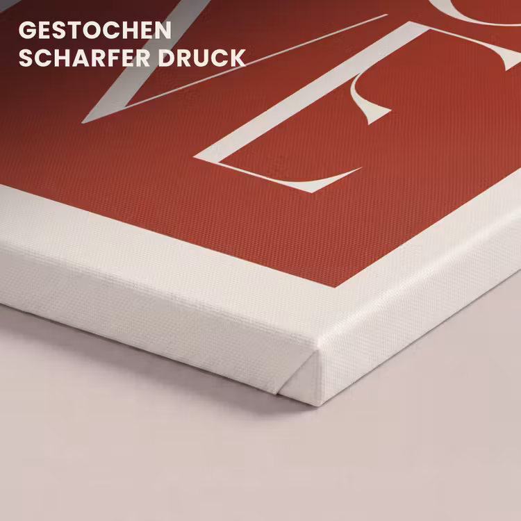 Love - Rood - Minimalistisch canvas 2cm klein -closeup_print_DE