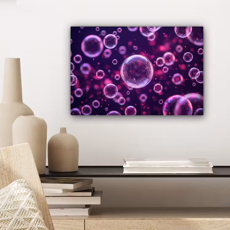 Paars - Bubbels - Schuim canvas 2cm klein -closeup_print_DE