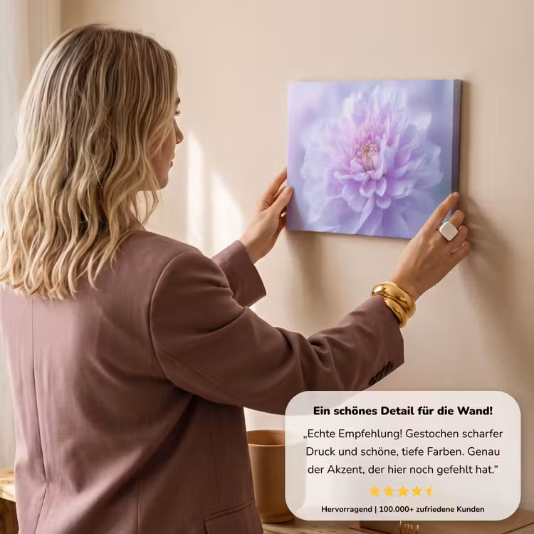 Paars - Dahlia - Dromerig canvas 2cm klein -sfeer3