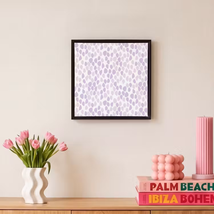 Paars - Vormen - Patroon Canvas met baklijst klein 1124 -atmosphere_sfeer1_global