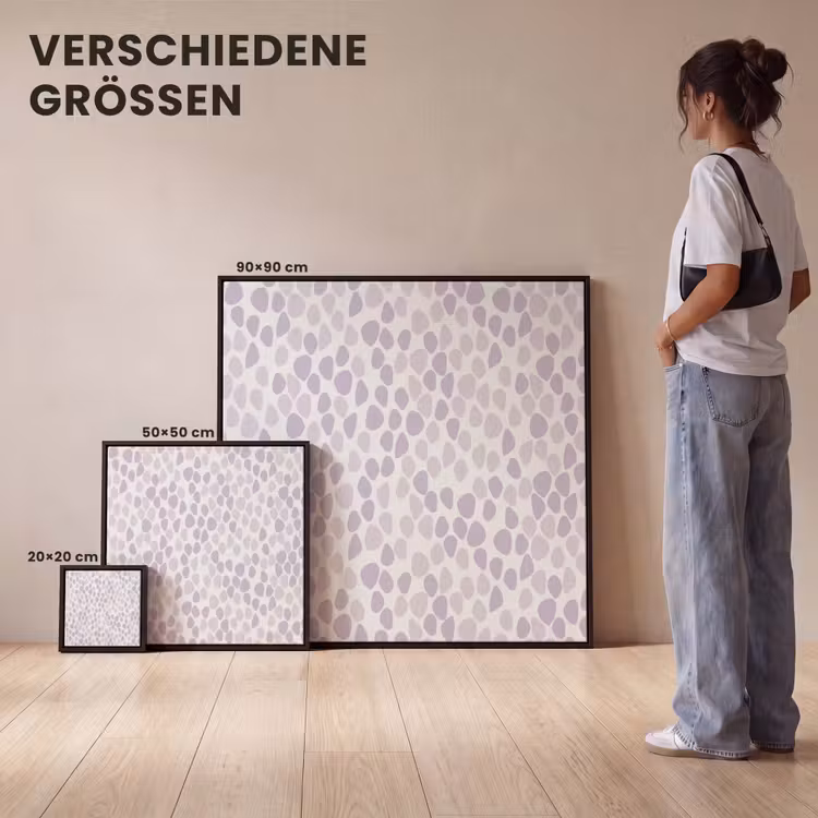Paars - Vormen - Patroon Canvas met baklijst klein 1124 -comparison_formatenoverzicht_DE