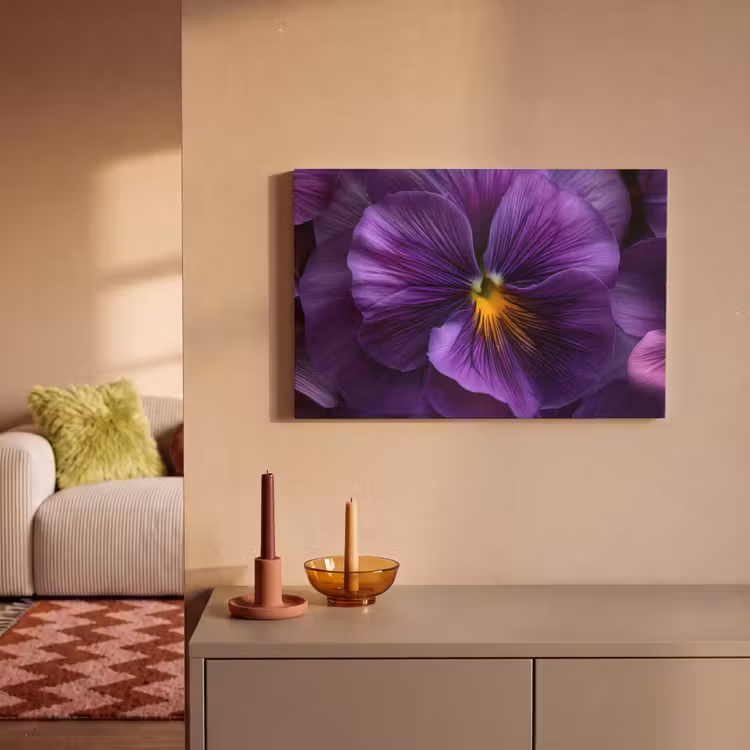 Paars - Viool - Diepte canvas 2cm klein -sfeer1