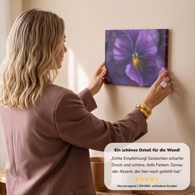 Paars - Viool - Diepte canvas 2cm klein -sfeer3