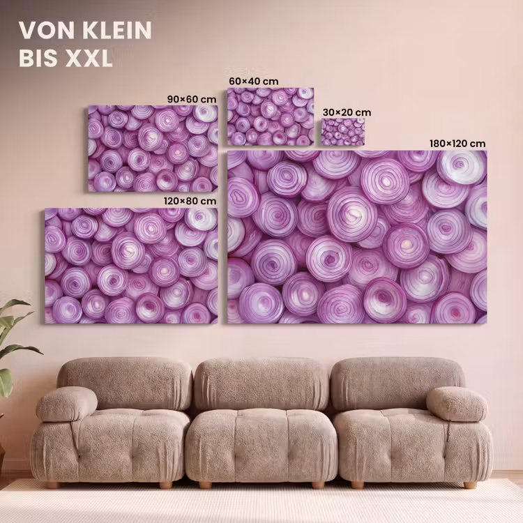 Paars - Uien - Close up canvas 2cm klein -Xsfeer8_DE