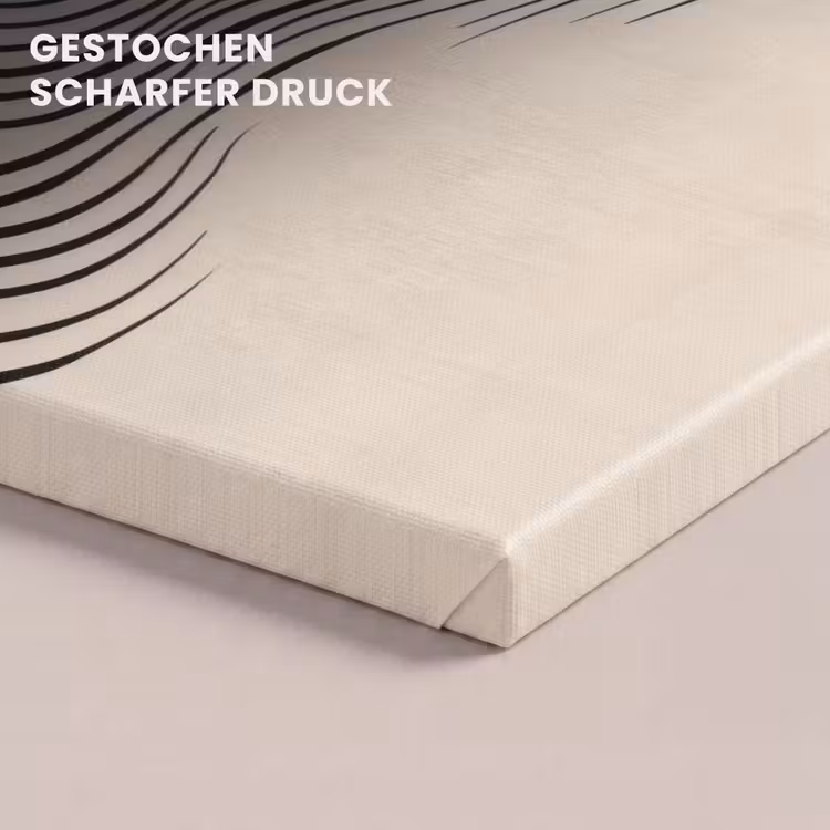 Lijnen - Abstract - Golvend - Zwart canvas 2cm klein -closeup_print_DE