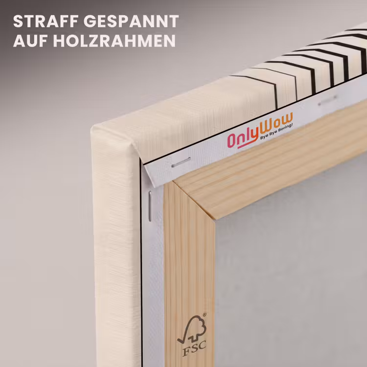 Lijnen - Abstract - Golvend - Zwart canvas 2cm klein -uniquesellingpoint_afwerking-onlywow_DE