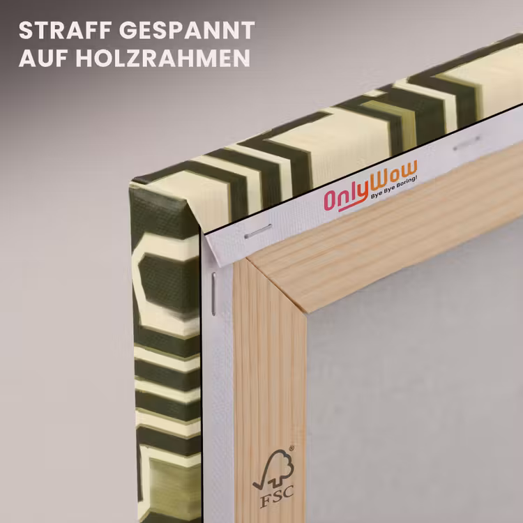 Lijnen - Abstract - Groen canvas 2cm klein 34 -uniquesellingpoint_afwerking-onlywow_DE