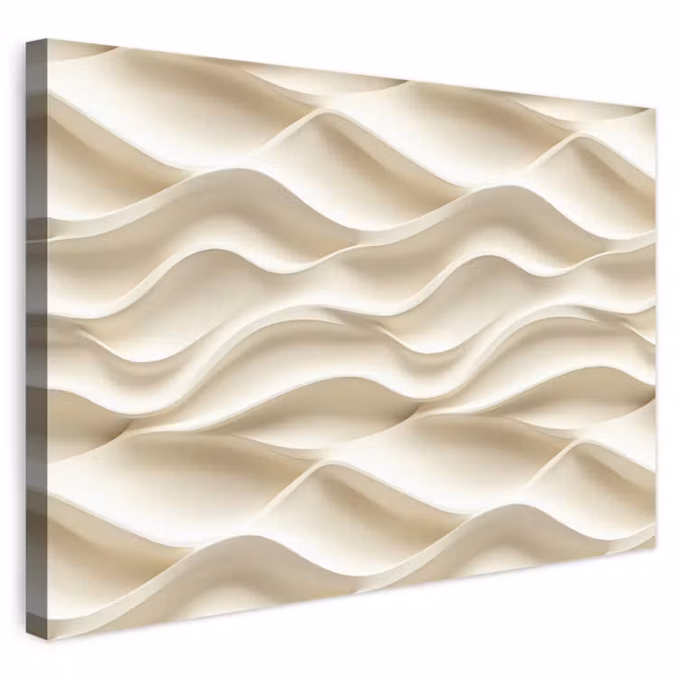 Lijnen - Golvend - Crème canvas 2cm klein 34 -3d