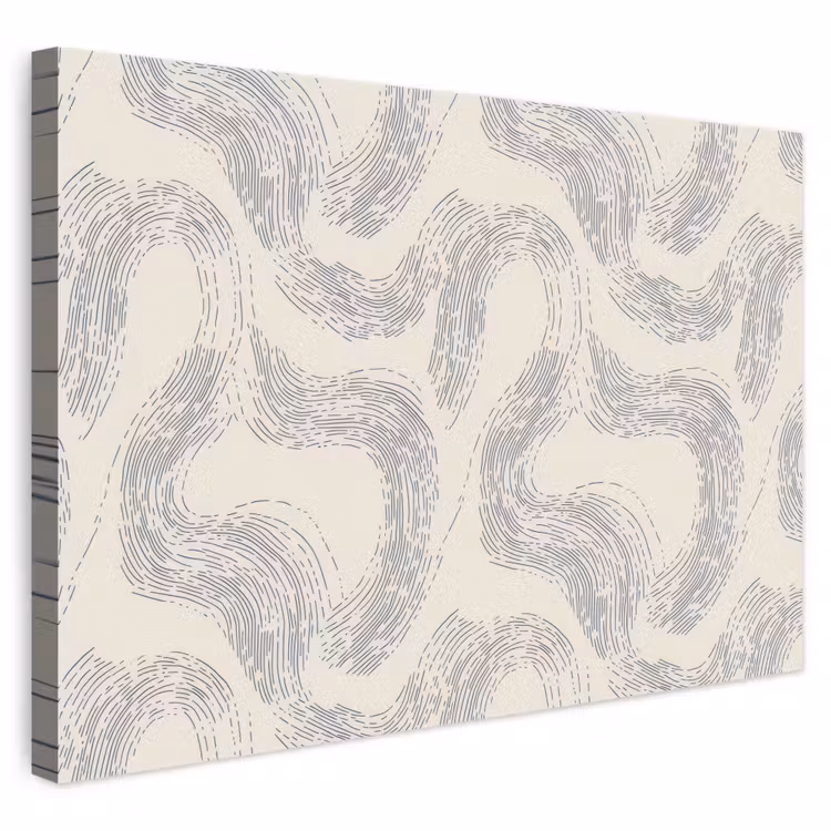 Lijnen - Patroon - Beige - Minimalistisch canvas 2cm klein 34 -3d