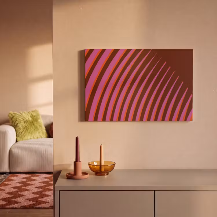 Lijnen - Rood - Beweging canvas 2cm klein -sfeer1