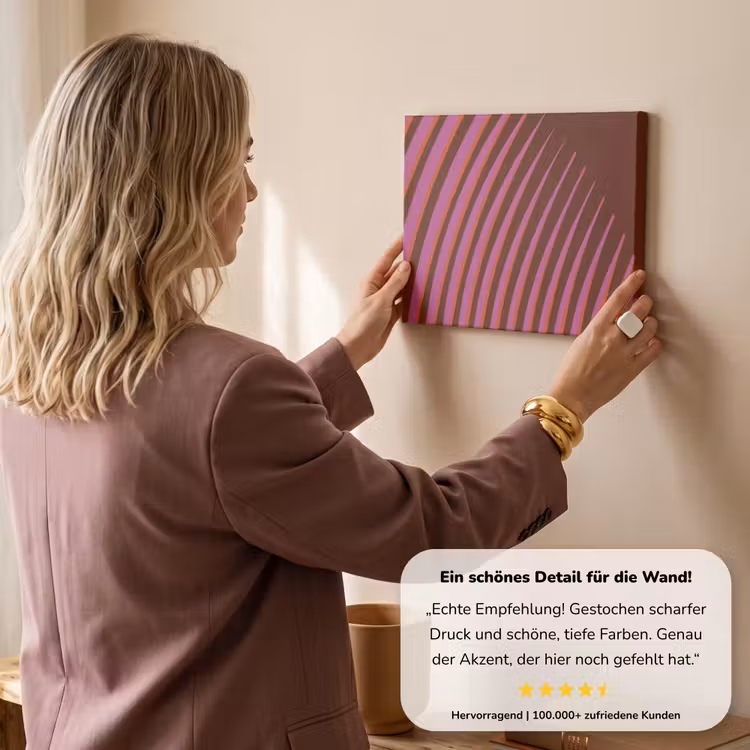 Lijnen - Rood - Beweging canvas 2cm klein -sfeer3