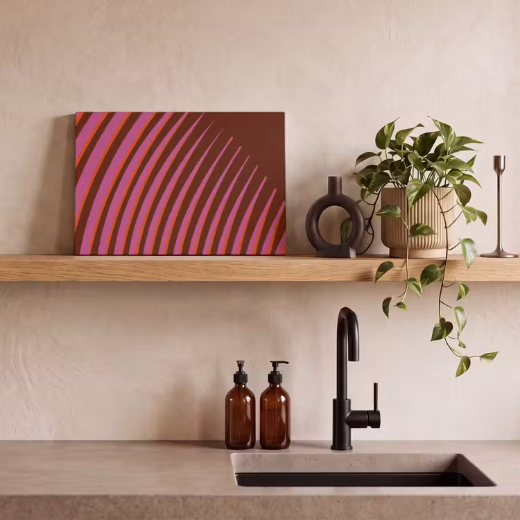 Lijnen - Rood - Beweging canvas 2cm klein -closeup_print_DE