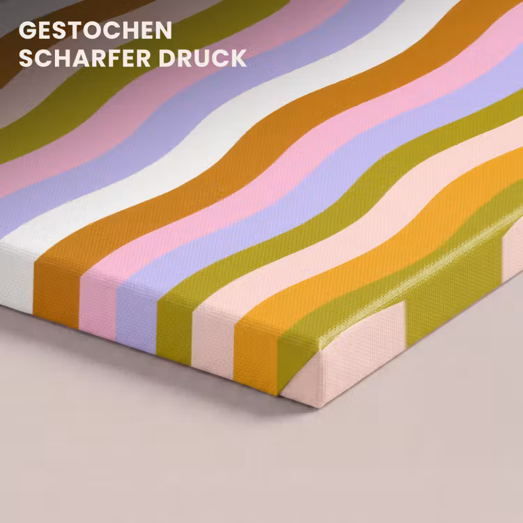 lijnen - Golven - Pastelkleuren - Patroon canvas 2cm klein -closeup_print_DE