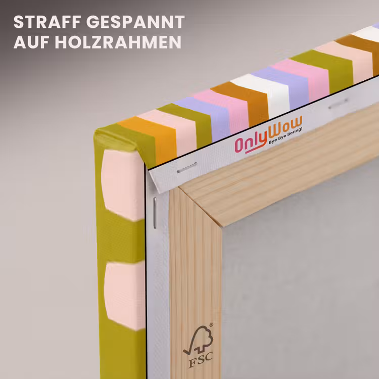 lijnen - Golven - Pastelkleuren - Patroon canvas 2cm klein -uniquesellingpoint_afwerking-onlywow_DE