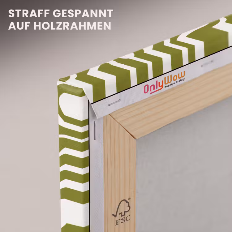 Lijnpatroon - Groen - Organisch canvas 2cm klein 34 -uniquesellingpoint_afwerking-onlywow_DE