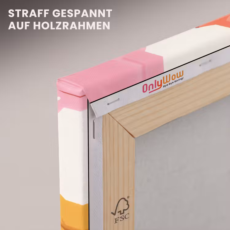 Lippen - Kleurrijk - Glanzend canvas 2cm klein -uniquesellingpoint_afwerking-onlywow_DE