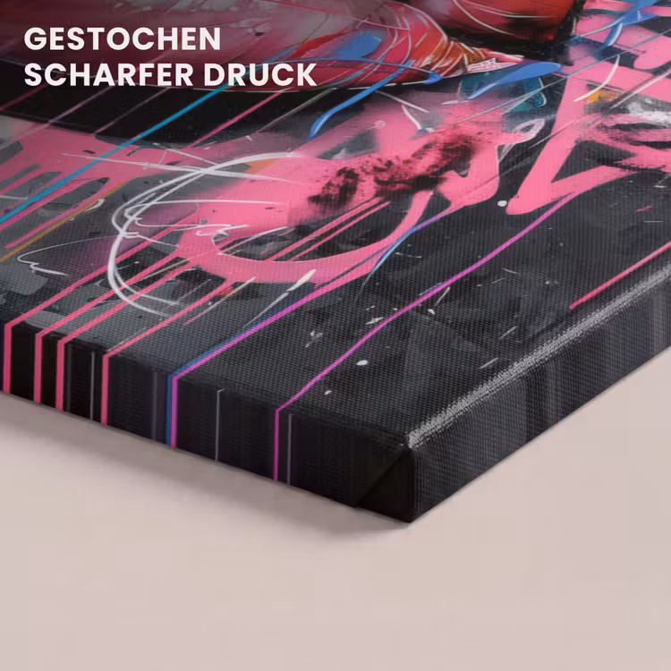 Lippen - Felroze - Graffiti - Verfstrepen canvas 2cm klein -closeup_print_DE