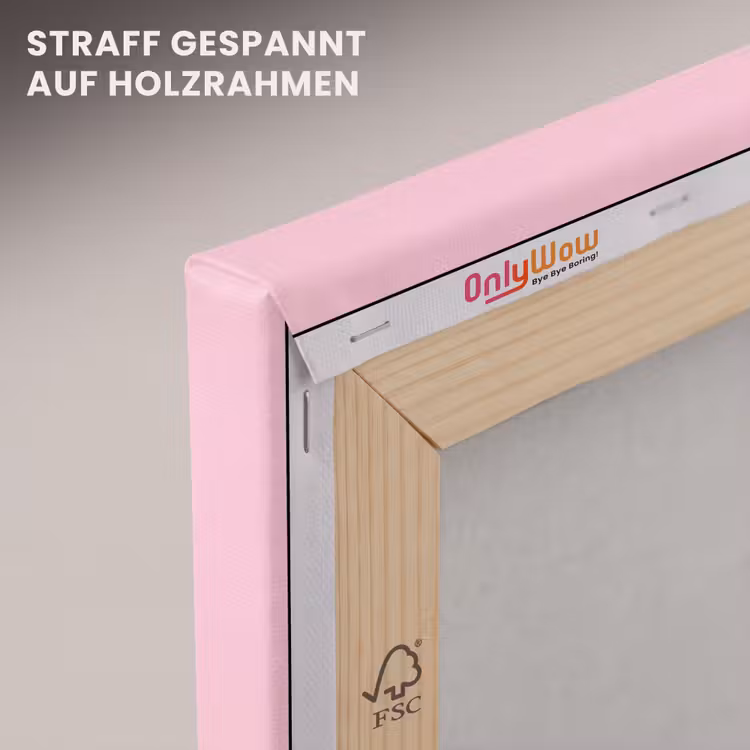 Lippen - Tong - Pop-art - Kleurrijk - Roze canvas 2cm klein -uniquesellingpoint_afwerking-onlywow_DE