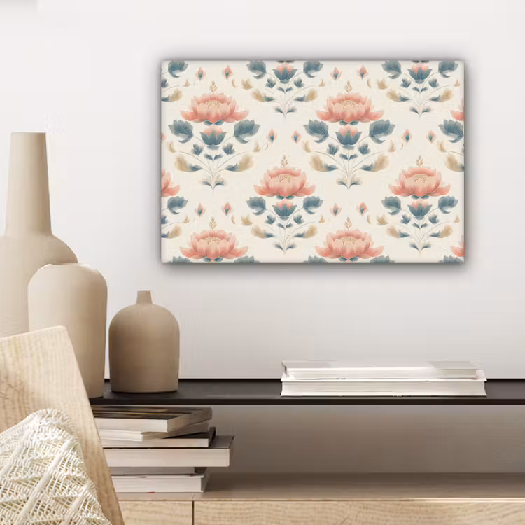 Lotus - Bloemen - Roze canvas 2cm klein 34 -closeup_print_DE