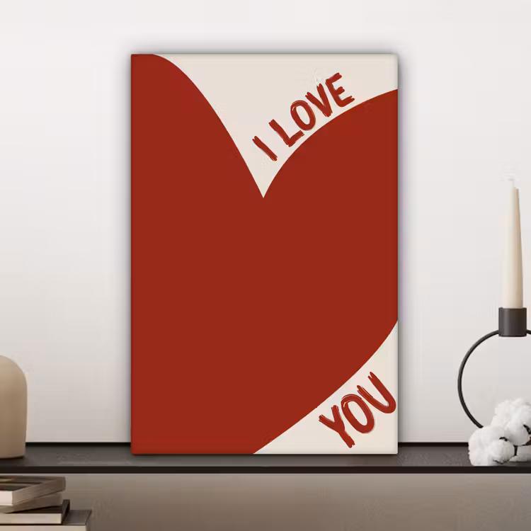 Loveyou - Rood - Hart canvas 2cm klein -atmosphere_sfeer3_global