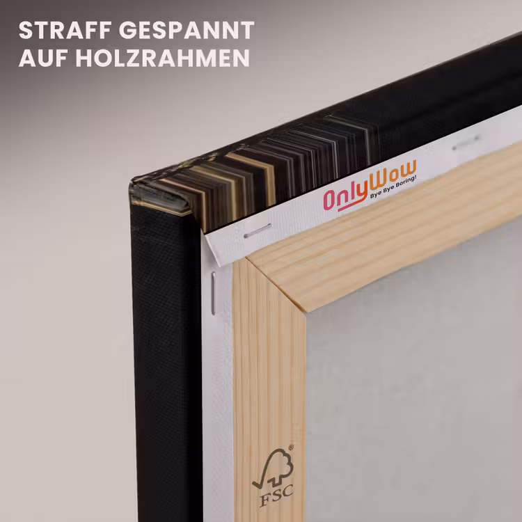 Leeuw - Dieren - Zwart - Portret canvas 2cm klein -uniquesellingpoint_afwerking-onlywow_DE