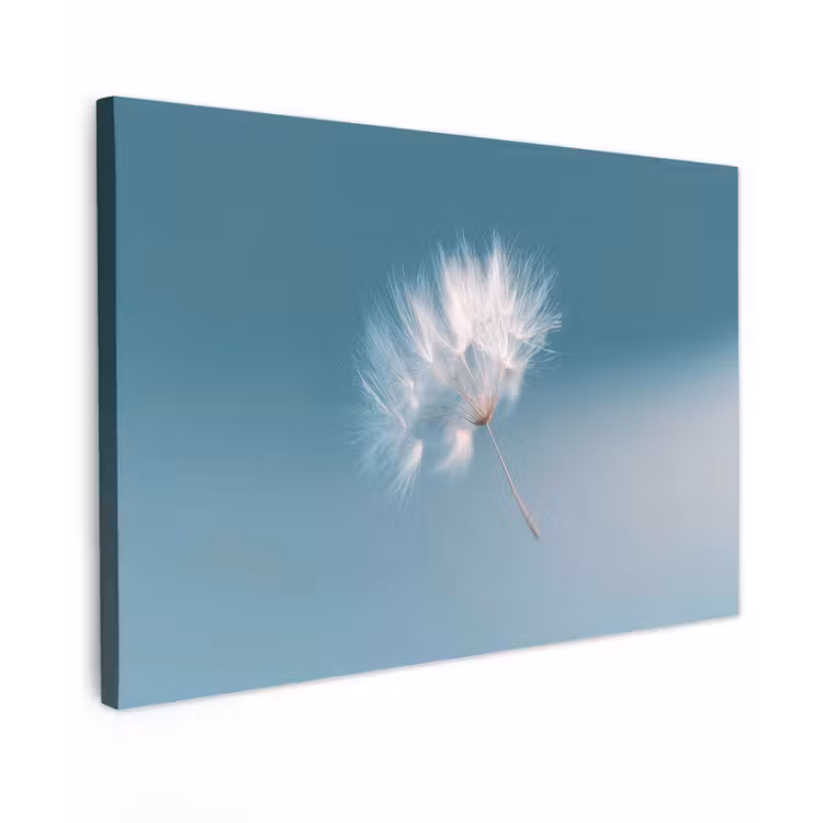 Paardenbloempluisje - Blauw - Lucht canvas 2cm klein -z3d