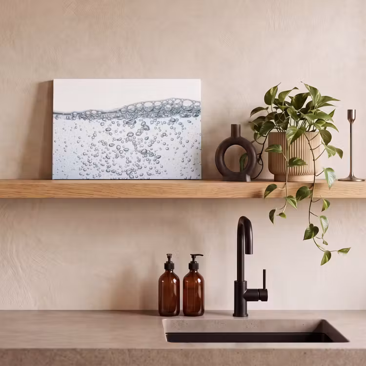 Luchtbellen - Water - Dynamisch canvas 2cm klein -sfeer3