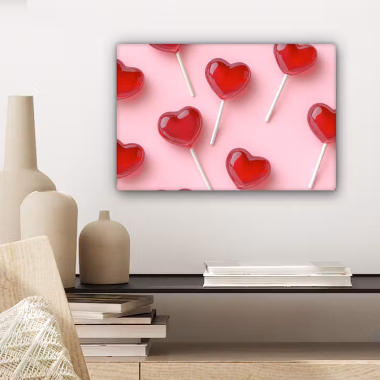 Lollies - Hartjes - Roze canvas 2cm klein -closeup_print_DE