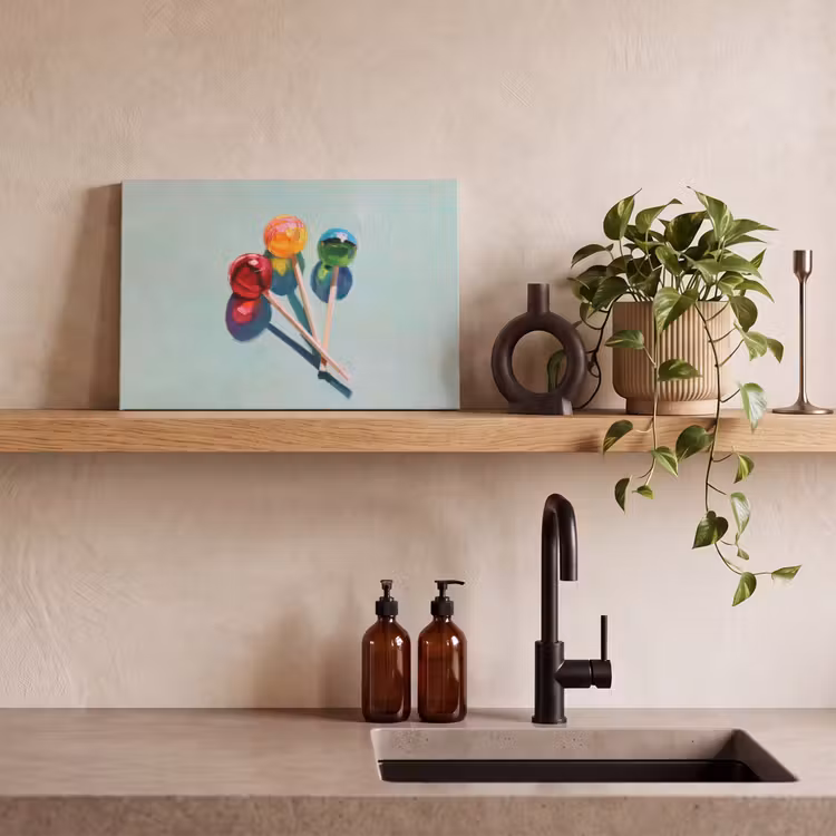 Lollys - Schaduw - Drie - Blauw canvas 2cm klein -sfeer6