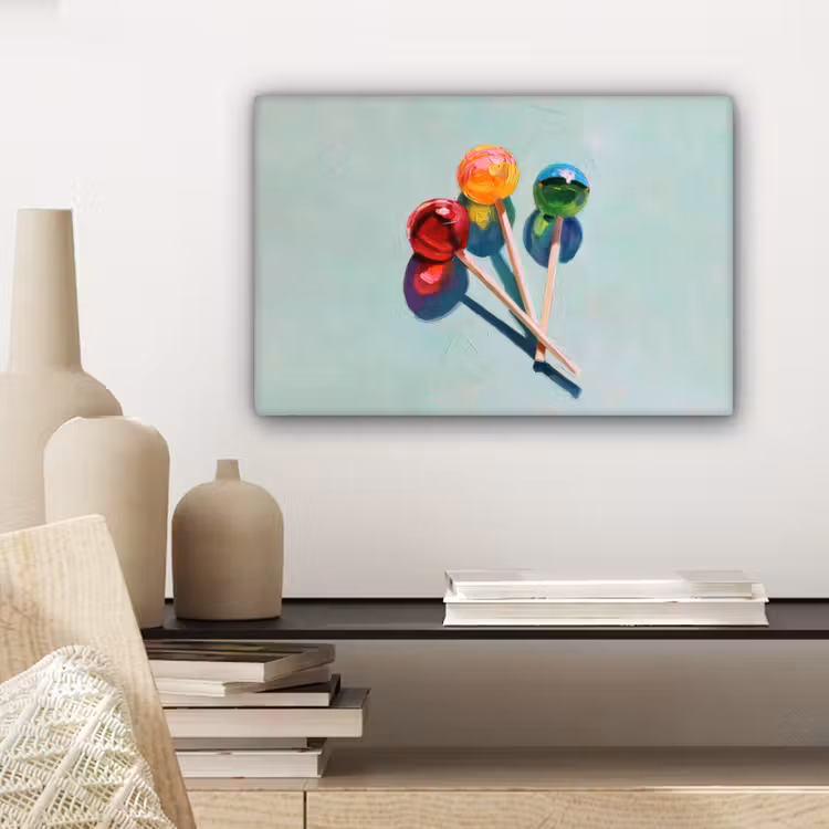 Lollys - Schaduw - Drie - Blauw canvas 2cm klein -closeup_print_DE