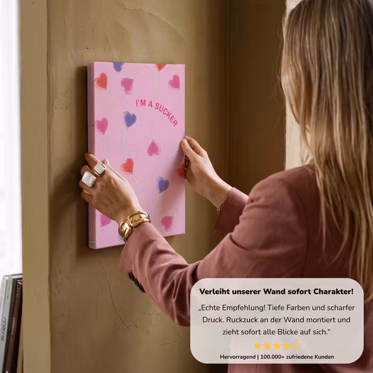 Lolly - Valentijn - Illustratie - Snoep canvas 2cm klein -Xsfeer7_DE