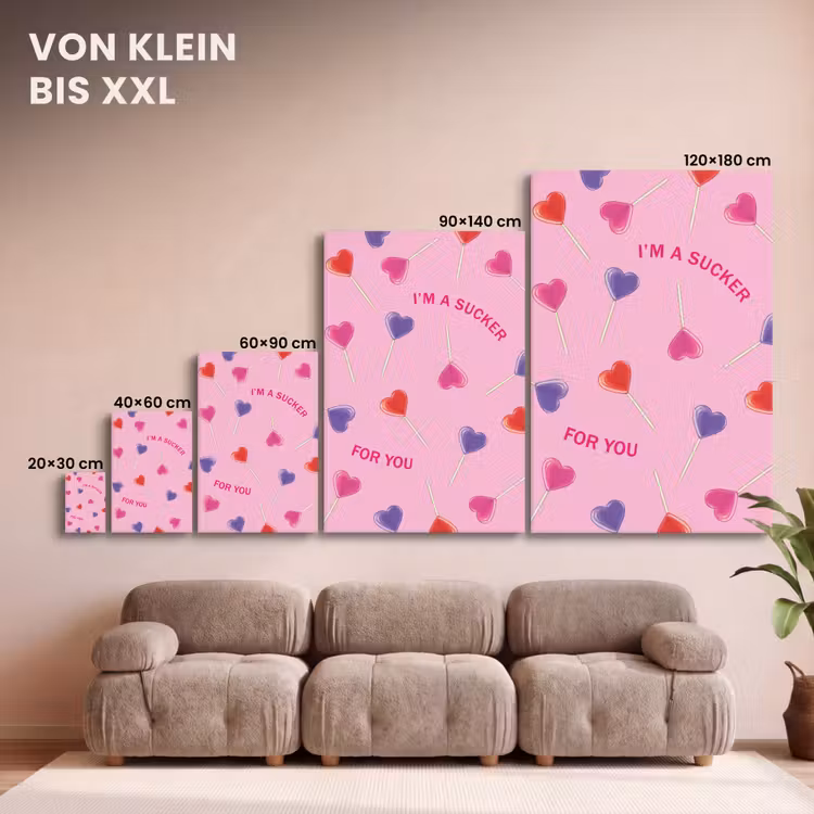 Lolly - Valentijn - Illustratie - Snoep canvas 2cm klein -Xsfeer8_DE