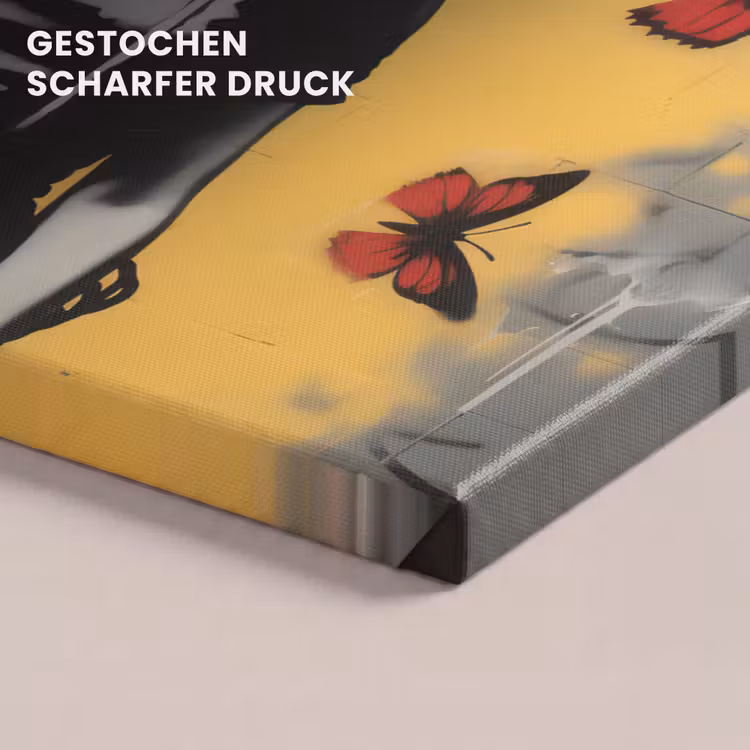 Meisje - Gasmasker - Vlinders - Graffiti canvas 2cm klein -closeup_print_DE