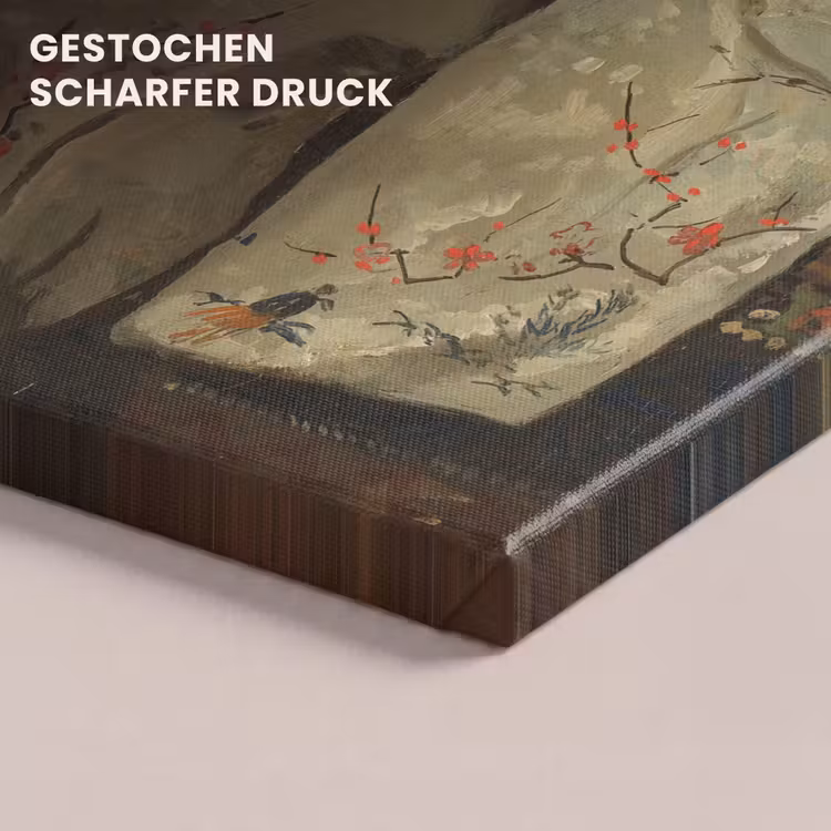 Meisje in witte kimono - Schilderij van George Hendrik Breitner canvas 2cm klein -closeup_print_DE