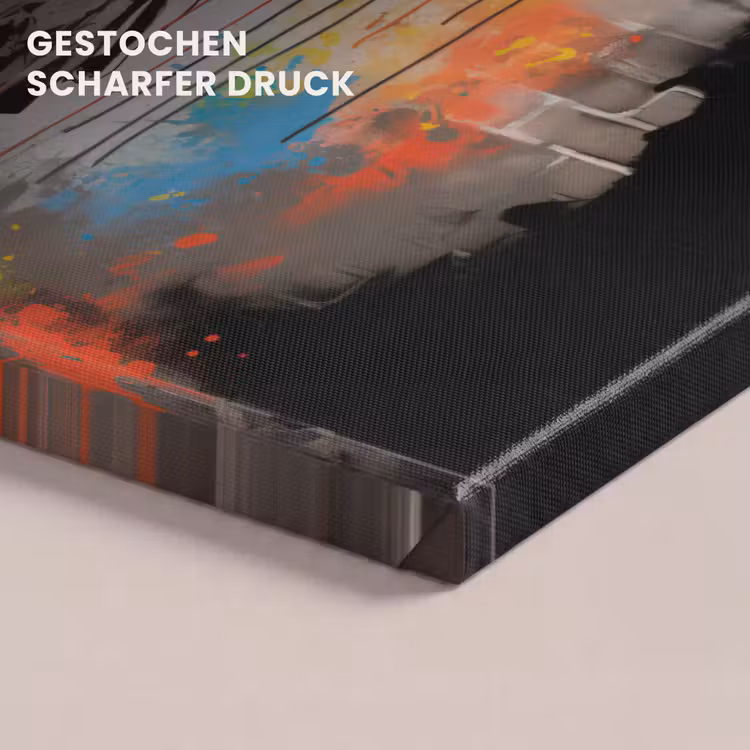 Meisje - Kunst - Paraplu - Graffiti - Kleuren - Muur canvas 2cm klein -closeup_print_DE